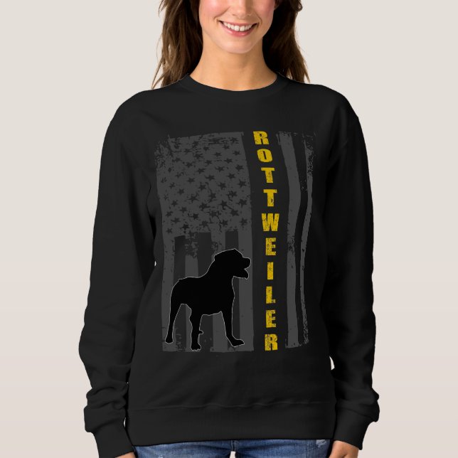 Sudadera Estrellas De Rottweiler Y Rayas (Anverso)