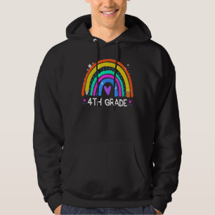 Sudadera Estudiante de 4º grado, colorido arcoiris, de vuel
