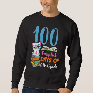 Sudadera Estudiante de 6º grado 100 días Gato Gato Gatito 1