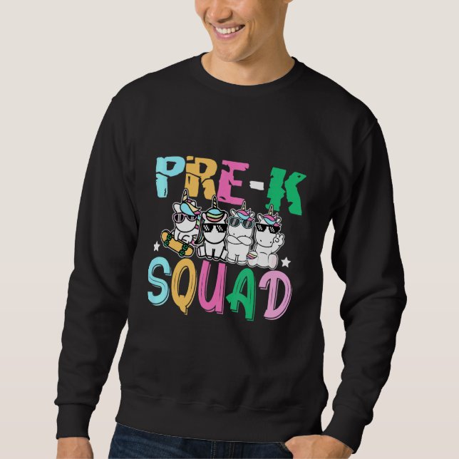 Sudadera Estudiante de enseñanza preescolar de Unicornio (Anverso)