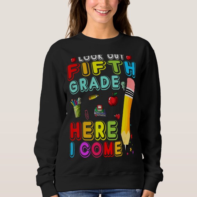 Sudadera Estudiante de Lápiz de quinto grado (Anverso)