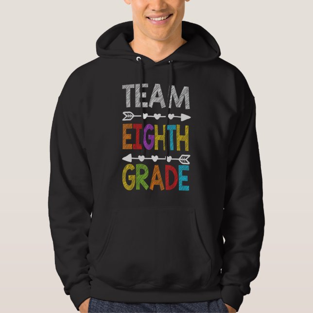 Sudadera Estudiante De Octavo Grado Del Equipo De Vuelta A  (Anverso)