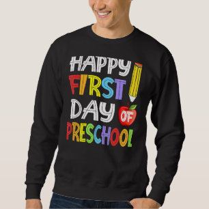 Sudadera Estudiante De Preescolar Feliz Primer Día De Pres