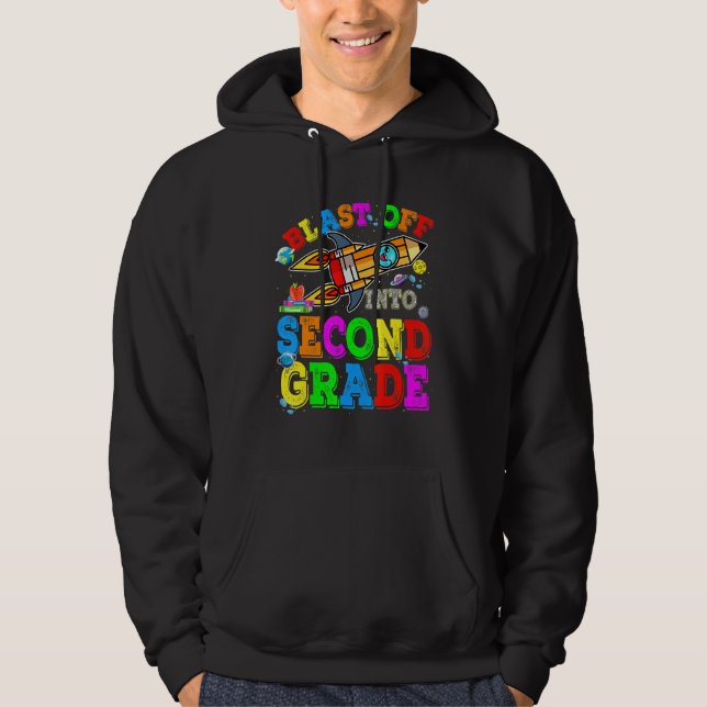 Sudadera Estudiante de Regreso a Clases Despegando hacia 2d (Anverso)