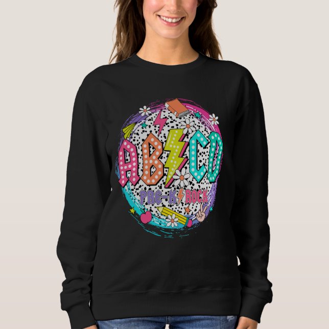 Sudadera Estudiante de rock preescolar de ABCD de vuelta al (Anverso)