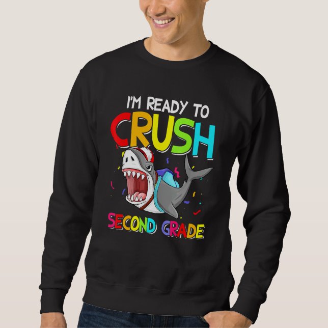 Sudadera Estudiante de segundo grado de Guay Shark I m Read (Anverso)