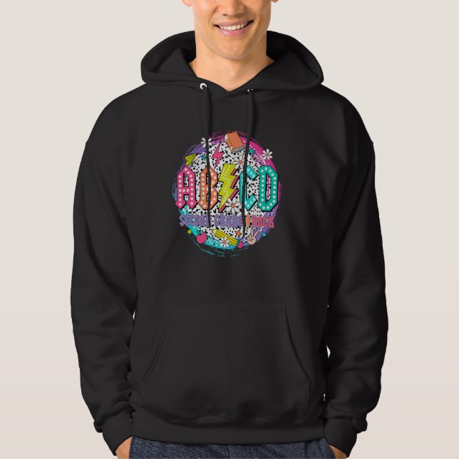 Sudadera Estudiante de segundo grado de la ABCD de rock fel (Anverso)