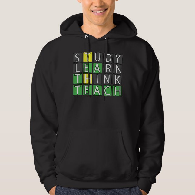 Sudadera Estudiar Aprender a pensar (Anverso)