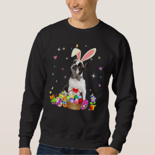 Sudadera Estupendo Boston Terrier Easter Day Bunny Eggys Pa