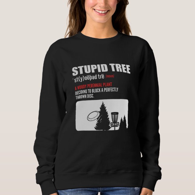 Sudadera Estúpido árbol. Disco de golf (Anverso)