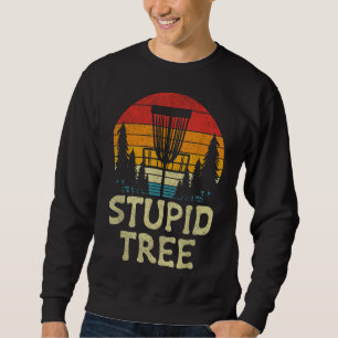 Sudadera Estúpido Disco de Árbol Cesta de Golf Retro Frisbe