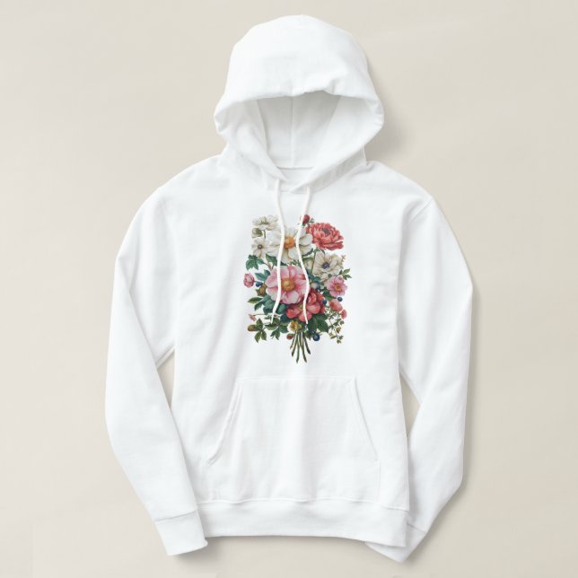 Sudadera Eternal Bloom – Premium Floral Crop Hoodie | Radia (Diseño del anverso)