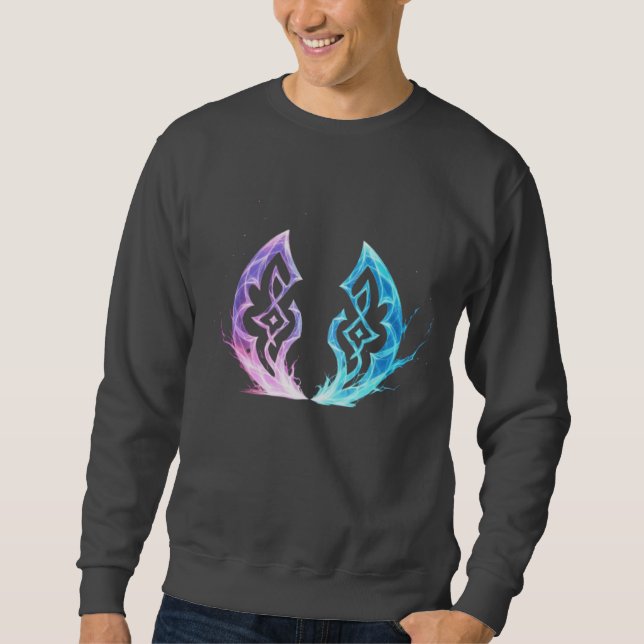 Sudadera Ethereal Rune Convergence – Arcane Energy Emblem (Anverso)