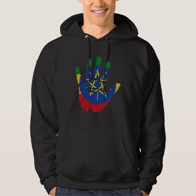 Sudadera Ethiopia Ethiopian Africa Flag Proud Love Melanin  (Anverso)