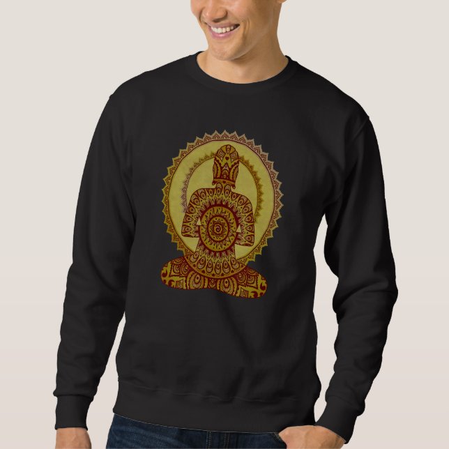Sudadera Ethno Mandala Buddha Tiene Una Mirada Dentro De Us (Anverso)