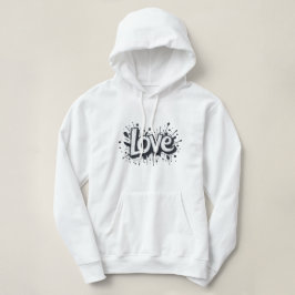 Sudadera Etiqueta de amor monocroma