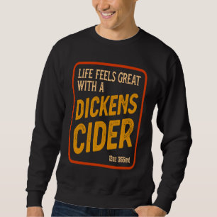 Sudadera Etiqueta de botella de sidra Dickens Con insinuaci