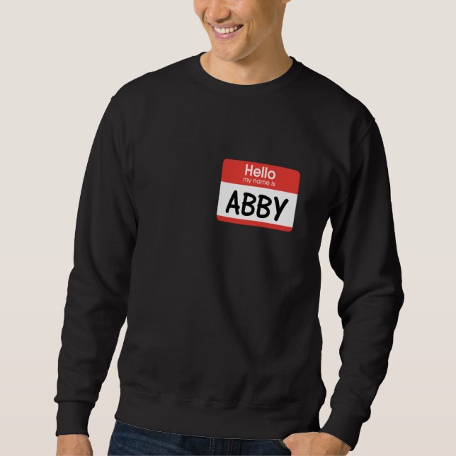 Sudadera Etiqueta de nombre de Abby (Anverso)