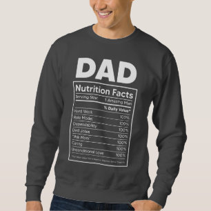 Sudadera Etiqueta "Hechos de nutrición" de papá
