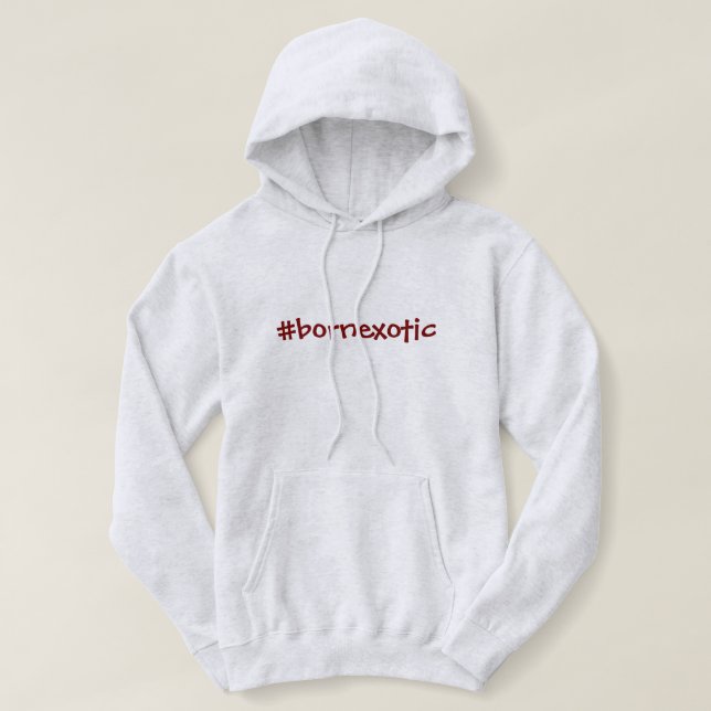 Sudadera Etiqueta nace capucha exótica (Diseño del anverso)