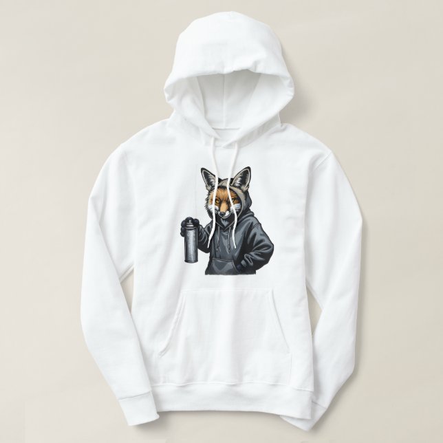 Sudadera Etiquetador de zorro urbano (Diseño del anverso)
