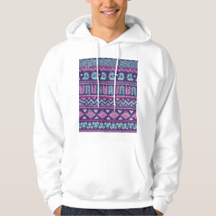 Sudadera Étnica Tribal: Colorido Patrón Sin Mar.