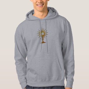 Sudadera Eucaristía Santa en la Monstrancia dorada