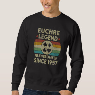 Sudadera Euchre Legend De 65 Años De Edad Increíble Desde 1