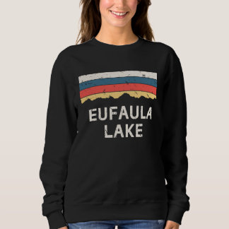 Sudadera Eufaula Lake Souvenir Fishing Retro Map Oklahoma