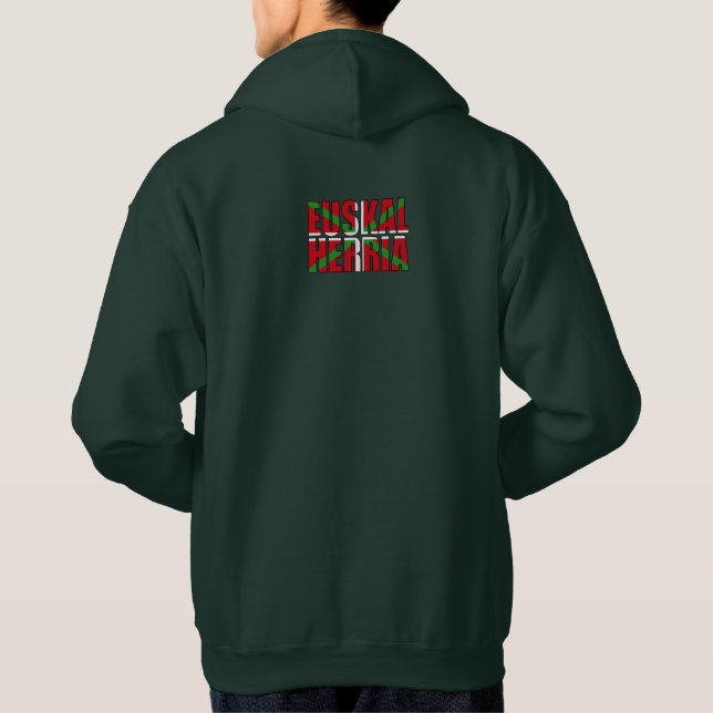 Sudadera Euskal Herria forma la bandera vasca: Ikurriña, (Reverso)