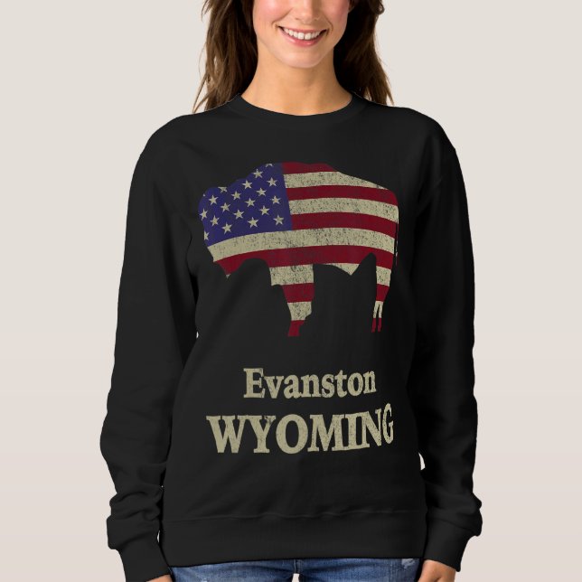 Sudadera Evanston Wyoming Con Bison (Anverso)
