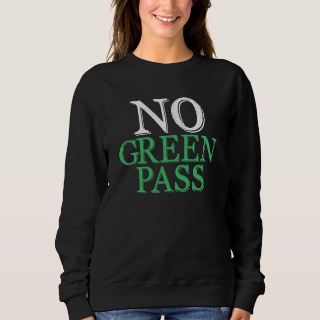 Sudadera Event Paris Pass Sanitaire Covid No Vax No Verde (Anverso)