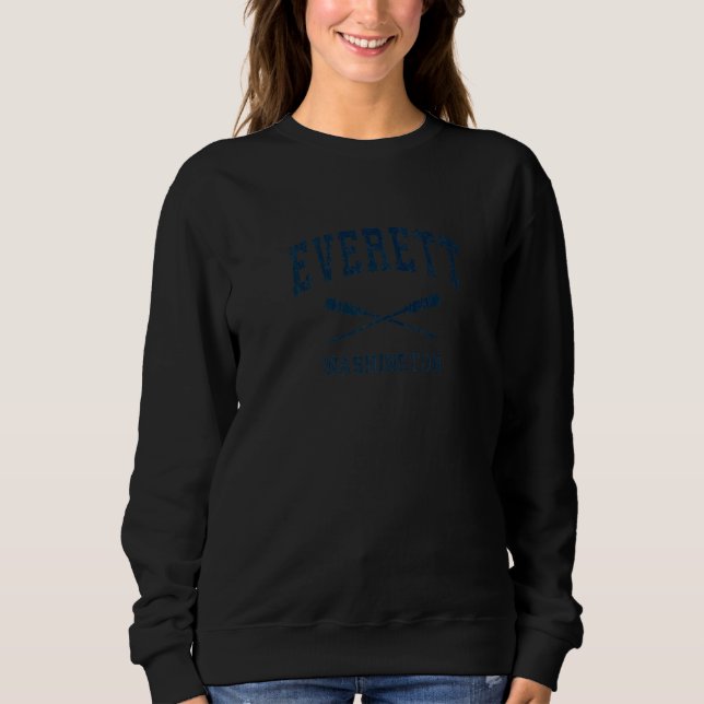 Sudadera Everett Washington Vintage Nautical Paddles Sports (Anverso)