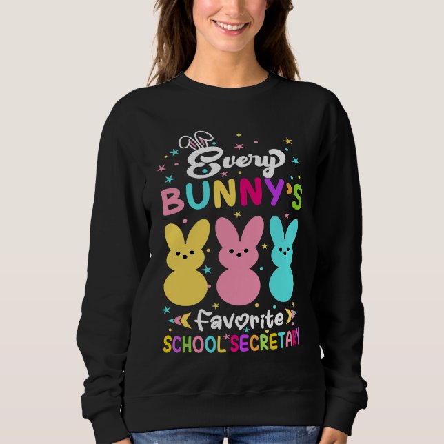 Sudadera Every Bunny's Favorite School Secretary Religious  (Anverso)