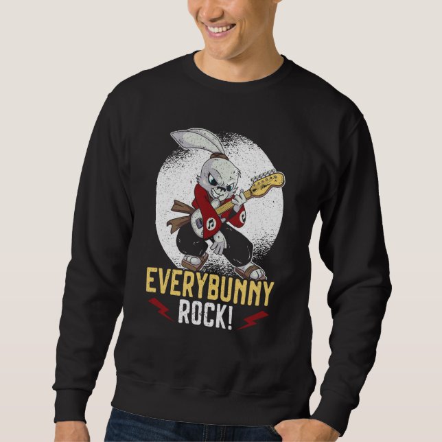 Sudadera Everybunny Rock Rabbit Whisperer Animal Bunny  Roc (Anverso)