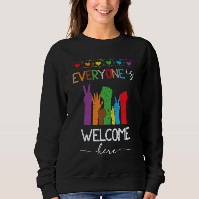 Sudadera Everyone is welcome here Unity Day Anti Bullying A (Anverso)