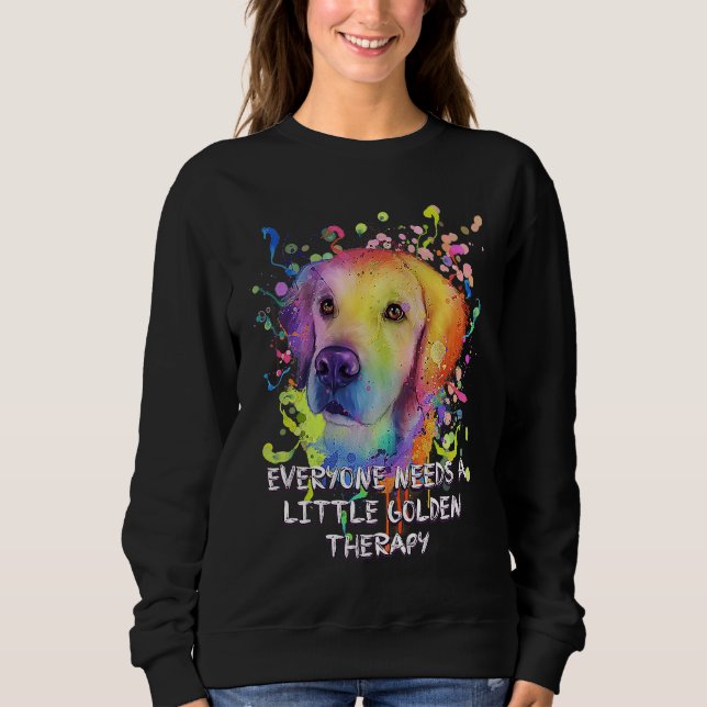Sudadera Everyone Needs Little Golden Therapy Golden Retrie (Anverso)