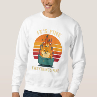 Sudadera Everything’s Fine – Calm in Chaos Meme Art