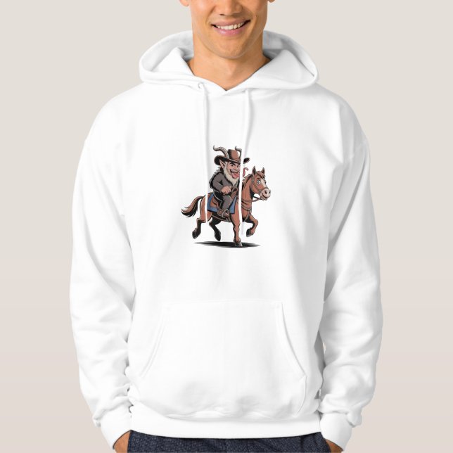 Sudadera EVIL Krampus Navidades Cowboy Caballo de Navidad O (Anverso)