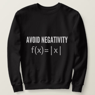 Sudadera evitar ecuación matemática de negatividad