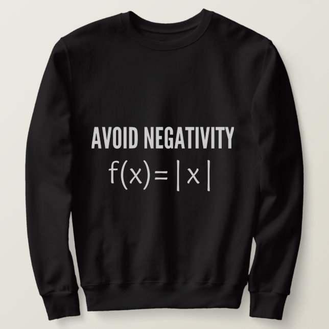 Sudadera evitar ecuación matemática de negatividad (Anverso del diseño)