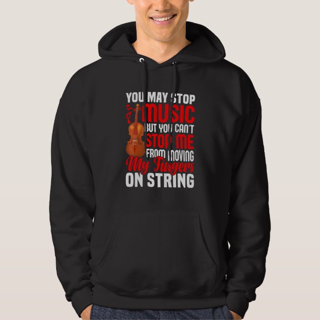 Sudadera Evitar que mueva mis dedos en la cuerda   Violín (Anverso)