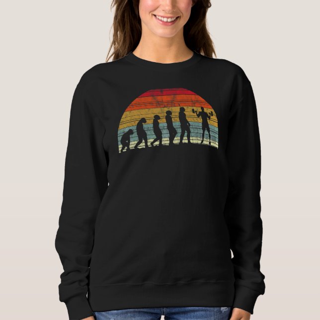 Sudadera Evolución De Evolución De Levantamiento De Peso De (Anverso)