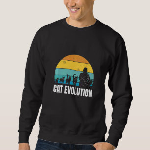 Sudadera Evolución de Gatos Gráfico Retro para Dueño de Mas