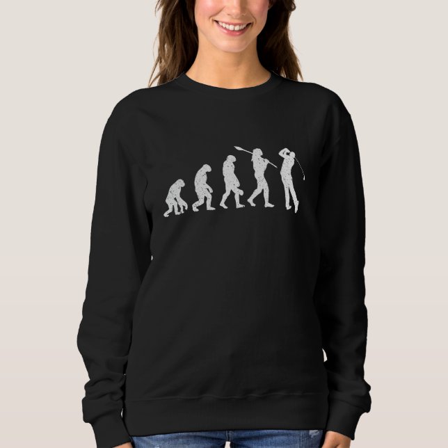 Sudadera Evolución De Golfer - Abuelo Papá Holling Lover Go (Anverso)