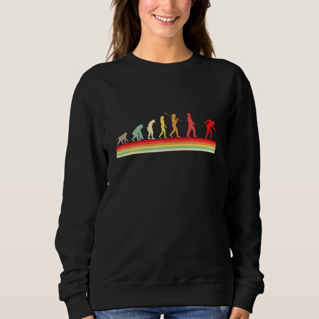 Sudadera Evolución de la Bola de Billar Jugador de Deporte  (Anverso)