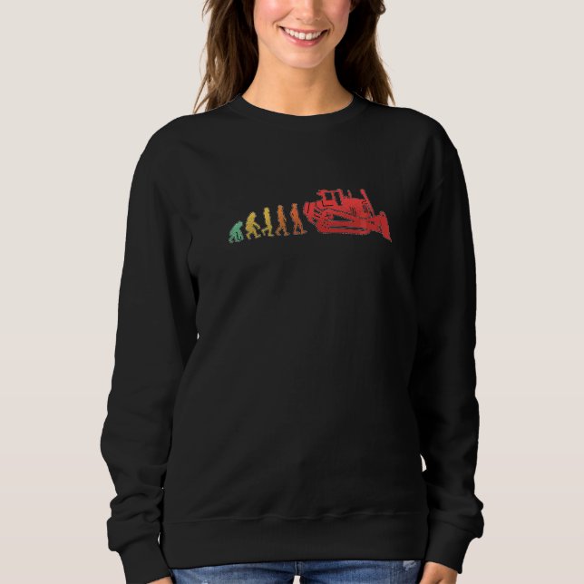 Sudadera Evolución de la Bulldozer Vehículos de Construcció (Anverso)