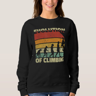 Sudadera Evolución De La Escalada De Rocas En Bouldering