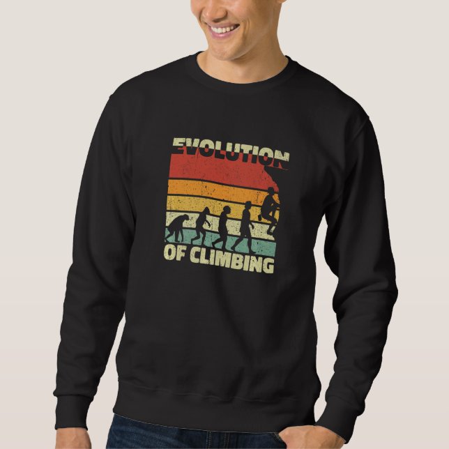 Sudadera Evolución De La Escalada De Rocas En Bouldering (Anverso)