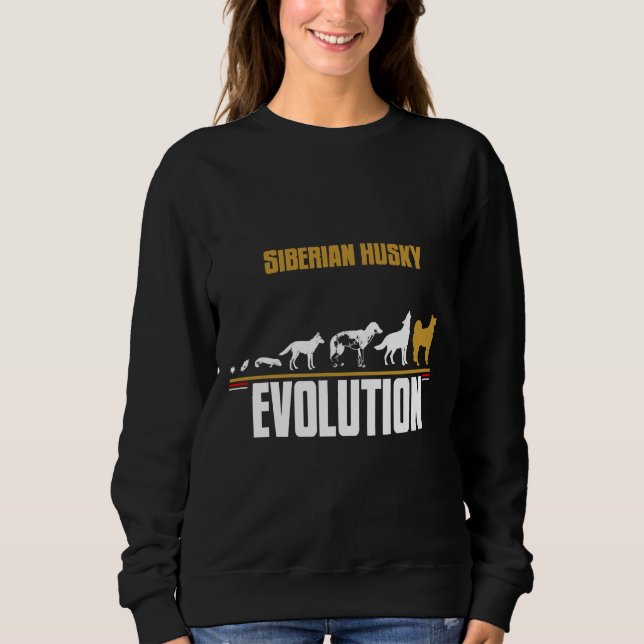 Sudadera Evolución de la raza del perro Husky Siberiano (Anverso)